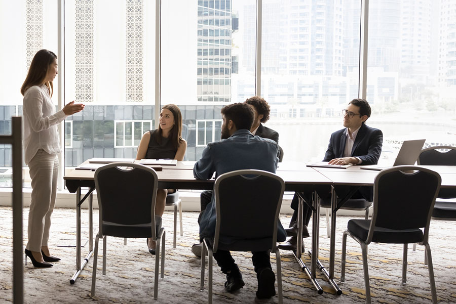 executives in an office