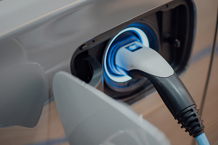 Electric car charging port