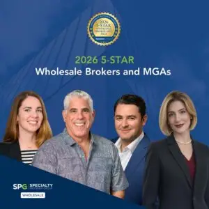 SPG Wholesale Team and LinkedIn 2026 FiveStar Wholesale Brokers & MGAs Award