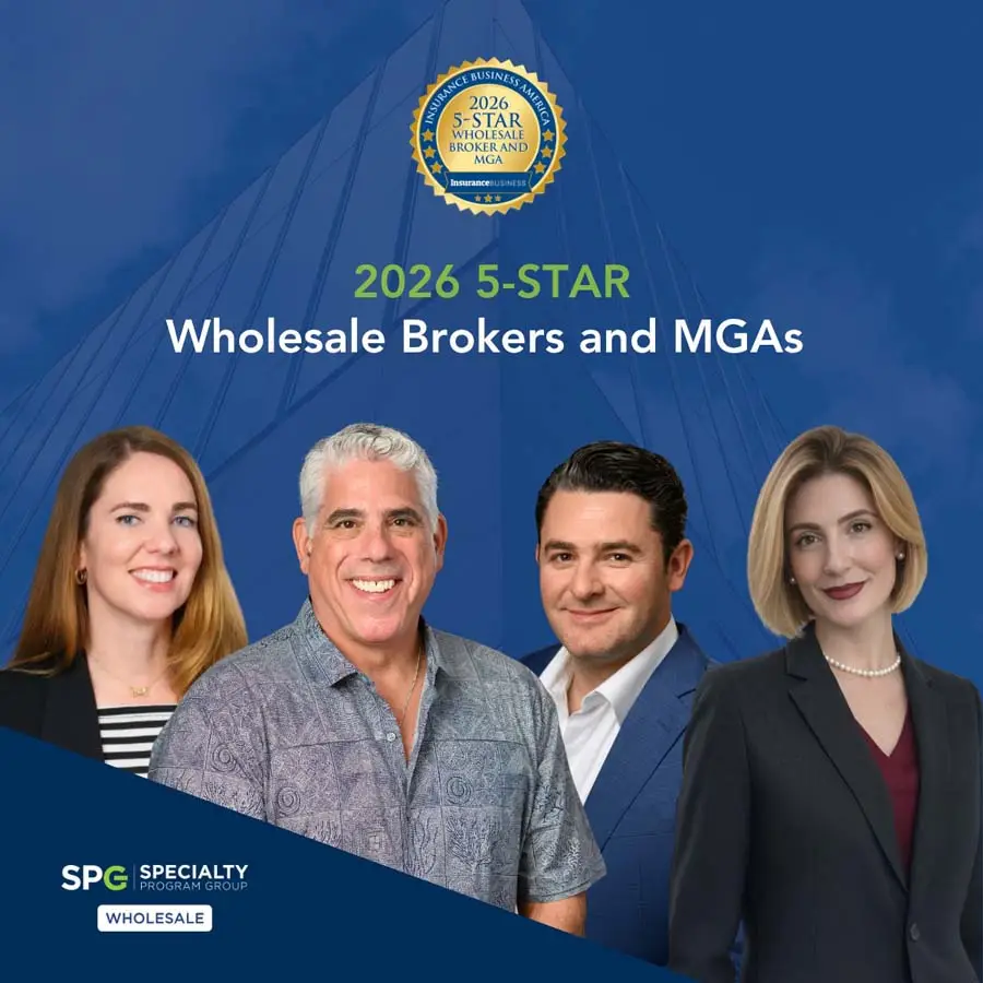 SPG Wholesale Team and LinkedIn 2026 FiveStar Wholesale Brokers & MGAs Award
