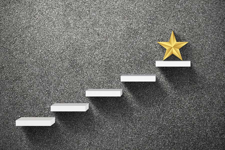 gold star prize on a top shelf